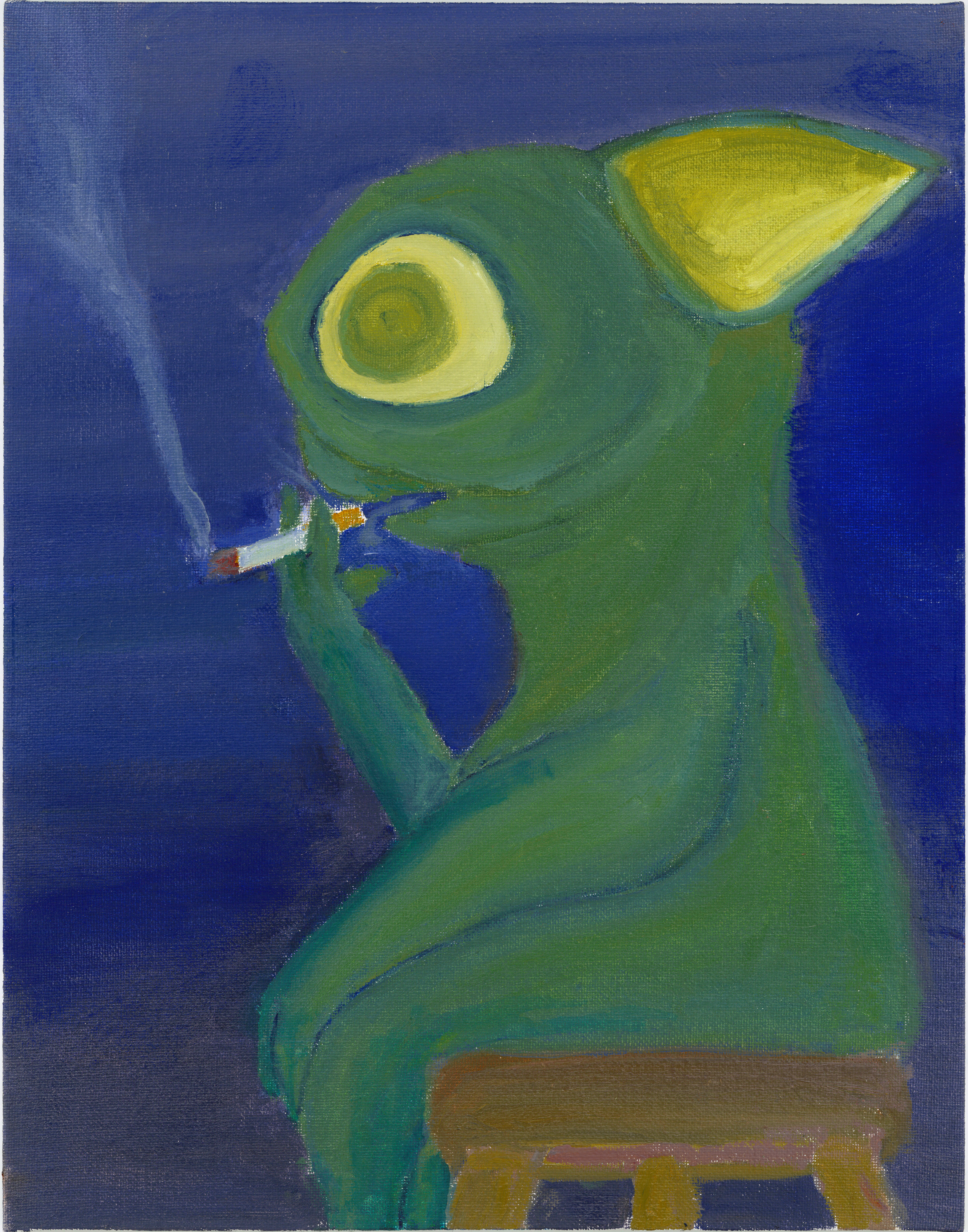 alien from hopkinsville incident smoking a cigarette
